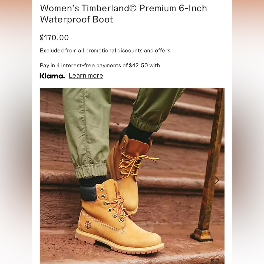 Women’s Timberland Premium 6 inch Waterproof Boot 🥾